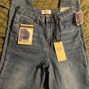 Ladies Stretch Skinny Jeans - Light Blue Denim